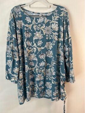 Cato Plus Size Floral Print Long Sleeve Top 22/24W